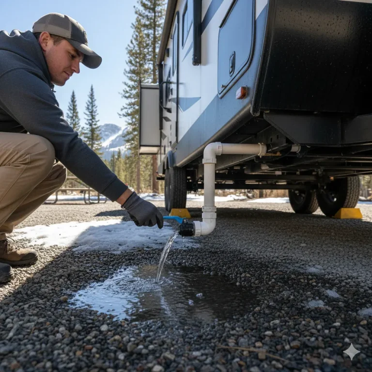 how to drain rv fresh water tank step by step
